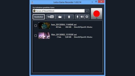Loilo Game Recorder - Schnelle, kostenlose Game Capturing Software