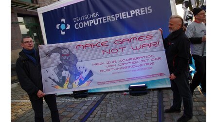 Make Games - Not War - Bilder von der Protestaktion gegen Crytek