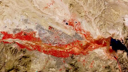 Ein europäischer Satellit knipst Marokkos Trockengebiete und enthüllt leuchtend rote Adern – warum das faszinierende Bild in Wahrheit gar kein Foto ist
