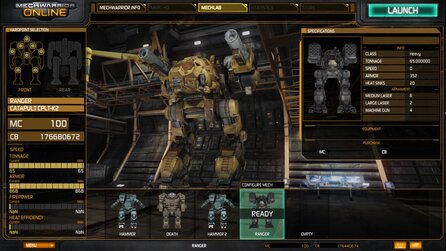 MechWarrior Online - Bilder aus dem Mech-Lab