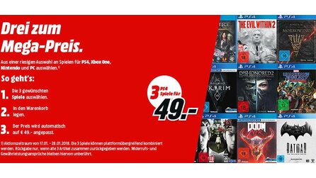 3 Spiele für 49€ oder 79€ - Spieleaktion bei MediaMarkt