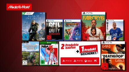 Gaming-Angebot bei MediaMarkt: Zwei PC- oder Konsolen-Spiele kaufen, drei bekommen! [Anzeige]
