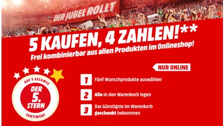 Fünf Produkte kaufen, vier Produkte zahlen - Angebote zur Fußball-WM auf MediaMarkt.de