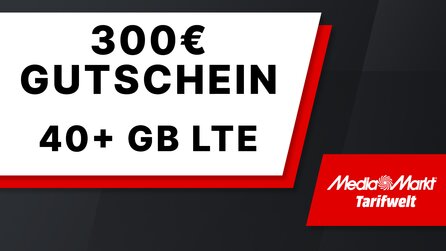 Hammer-Tarif bei MediaMarkt: Allnet Flat, 40GB Datenvolumen und 300 Euro Gutschein [Anzeige]