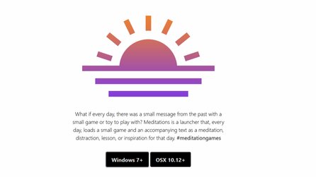 Meditations - Jeden Tag ein neues Spiel: Hunderte Entwickler steuern kleine Spiele zum kostenlosen Projekt bei