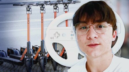 YouTuber baut Gefährt aus vier E-Rollern, das mit einem Wii-Lenkrad gesteuert wird