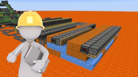 Minecraft: Sich selbst bauende Brücken sind zwar schrecklich ineffizient, aber sehen cool aus