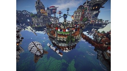 Minecraft - Screenshots aus dem BioShock-inspirierten »Columbia«
