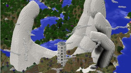 Minecraft - Monumentalbau: Hand-Kunstwerk aus 70.000 Blöcken Quarz