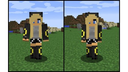 Minecraft - Vergleichsbilder - Charaktere mit dünneren Armen