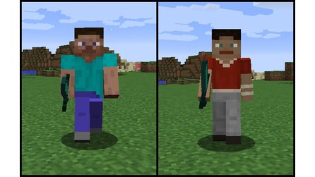 Minecraft - Vergleichsbilder - Charaktere mit dünneren Armen
