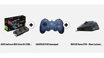 Logitech F310 und Roccat Kone XTD gratis - Beim Kauf einer Asus-Grafikkarte bei Mediamarkt