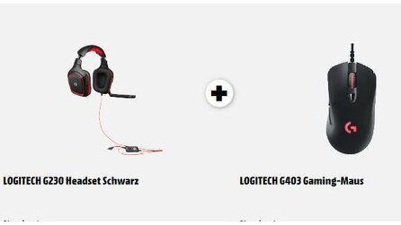 Logitech G230 + G403 nur 66€ und weitere Bundles - Gönn-dir-Dienstag bei Mediamarkt