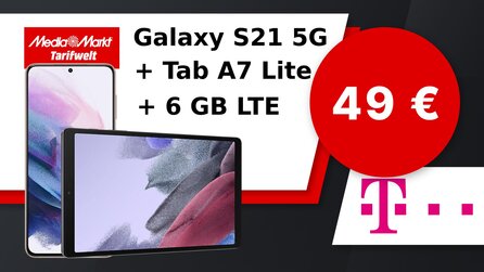 Angebot: Galaxy S21 5g + Tab A7 Lite + 6 GB Datenvolumen im Telekom-Netz [Anzeige]