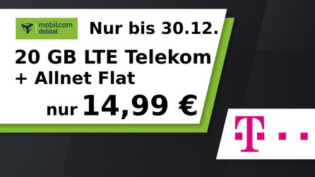 Nur bis Donnerstag: 20 GB Datenvolumen im Telekom-Netz für nur 14,99 Euro [Anzeige]