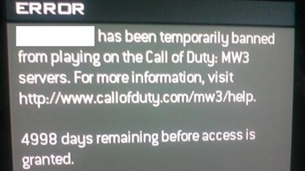 Modern Warfare 3 - »Temporärer Bann« für 14 Jahre