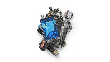 Moderne Kunst - Aus zerstörter Apple-Hardware