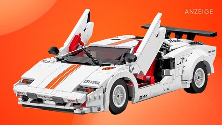 Kein Auto schreit so laut »80er« wie dieses – heute könnt ihr den Keil aus fast 1.500 Klemmbausteinen bauen