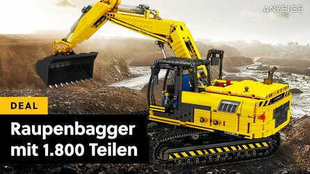 6 Motoren, 2 Akku-Boxen + Fernsteuerung + über 1.800 Teile: Dieser Raupenbagger dürfte nicht so günstig sein!