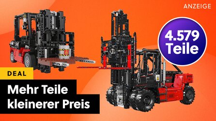 Über 1.000 Teile mehr als der Lego Technic Gabelstapler, dafür aber ein ganzes Stück günstiger auf Amazon