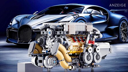 8 Liter Hubraum aus 16 Zylindern mit 1.600 PS – Jetzt gibts den Motor eines legendären Hypercars von der LEGO-Konkurrenz!