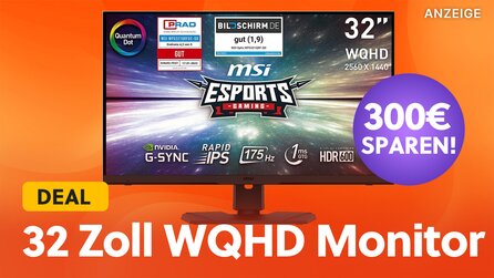 WQHD, 175Hz + 1ms: 32 Zoll Gaming-Monitor von MSI bei Amazon jetzt mit 300€ Rabatt im Bestpreis-Angebot
