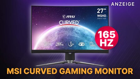 165Hz ist das neue 144Hz: 27 Zoll Curved MSI WQHD Gaming Monitor mit 1ms jetzt zum Tiefstpreis bei Mindfactory