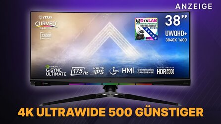 500€ günstiger: 4K Ultrawide Monitor mit 175 Hertz, 21:9 und 38 Zoll im Hammerangebot auf Amazon