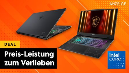 Teaserbild für 16 GB RAM, RTX 5000er Grafik und schnelle Intel-CPU im MSI-Kraftpaket - hier spart ihr am meisten!