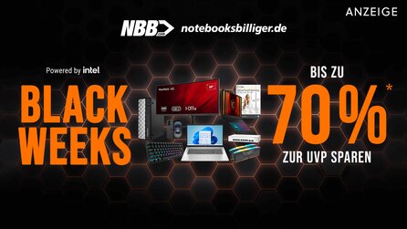 Black Weeks 2025 bei NBB: Jetzt gibts Gaming-Laptops, Hardware und Technik-Schnäppchen mit bis zu 70%* Rabatt zur UVP!