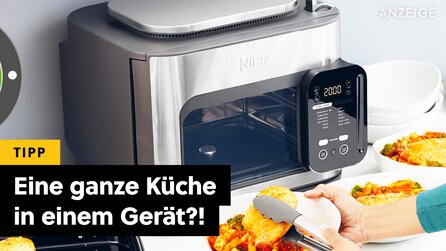 12 in 1: Eine ganze Küche findet jetzt in einem Gerät Platz - Ninja ersetzt Ofen, Pfanne, Herd + Heißluftfritteuse auf einmal!