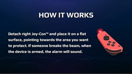 Nintendo Switch Spy Alarm - Screenshots zeigen, wie Spy Alarm funktioniert.