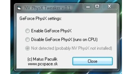 Nvidia - NV PhysX Tweaker 1.0