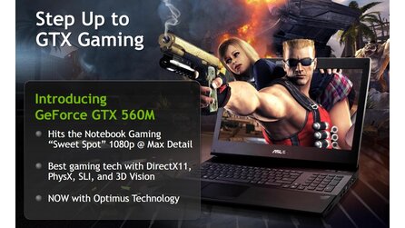 Nvidia Geforce GTX 560M - Notebook-GPU schafft 50 FPS in Duke Nukem Forever