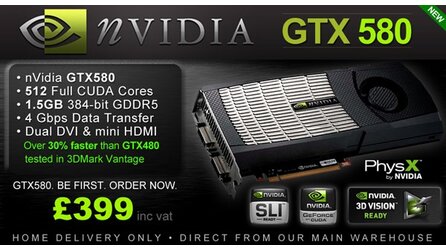 Nvidia Geforce GTX 580 - In Großbritannien schon auf Lager