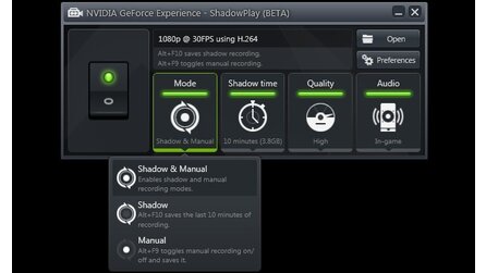 Geforce Shadowplay - Spiele einfach per Geforce-Grafikkarte mitschneiden