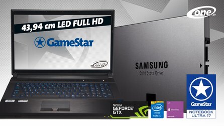 One GameStar-Notebook Ultra 17 mit größerer SSD - 250 statt 120 GByte Samsung SSD 840
