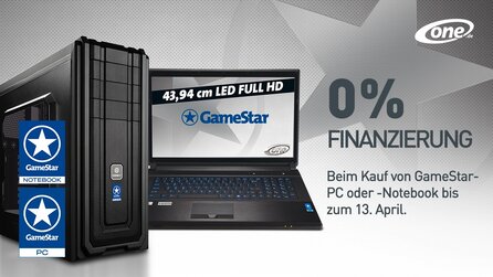 One GameStar-PCs + -Notebooks - 0 % Finanzierung bis 13. April