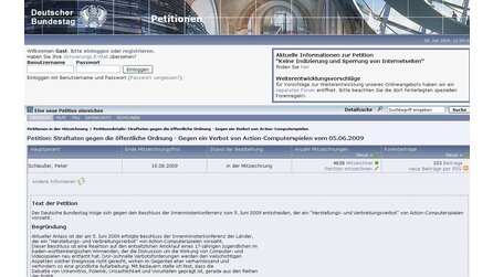 »Killerspiele« - Online-Petition gegen Herstellungsverbot