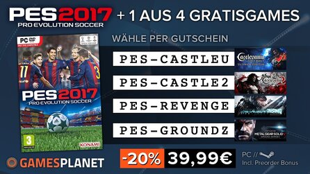 Vorbestellerbonus bei Gamesplanet - Gratisspiel zu PES 2017 erhalten