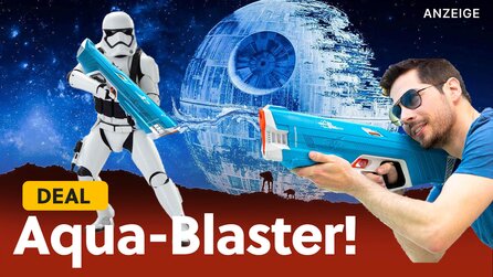 Auf dem Sommerfest des Todessterns das Highlight: Mit diesen elektrischen Wasserpistolen treffen selbst die Stormtrooper!