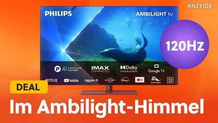 Philips OLED-TV mit Ambilight, 120Hz und HDMI 2.1 im Amazon-Angebot: So günstig war der 4K-TV noch nie!
