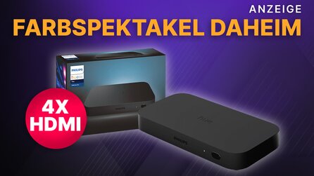 Ambilight beim Gaming mit Philips Hue Sync Box extrem günstig - verbindet Lightstrips mit dem OLED TV!