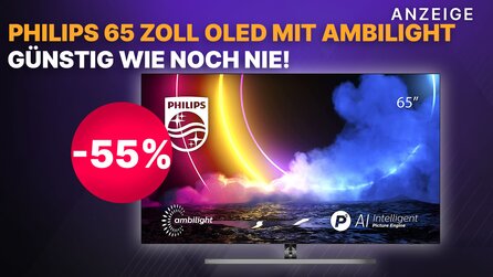 65 Zoll OLED 4K TV: mit Ambilight: Dieser Philips OLED-TV ist bärenstarke 55% günstiger bei Saturn im Angebot