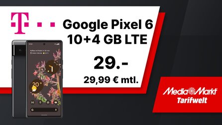 Google Pixel 6 mit 14 GB Datenvolumen im Telekom-Netz günstig bei MediaMarkt [Anzeige]
