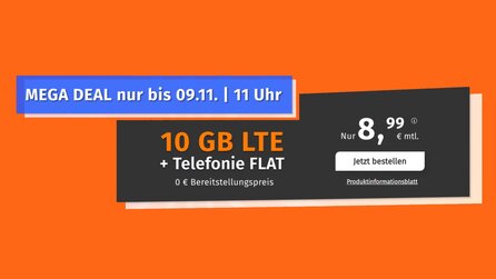 Nur für kurze Zeit: 10 GB Datenvolumen + Flat für nur 8,99 Euro im Monat [Anzeige]