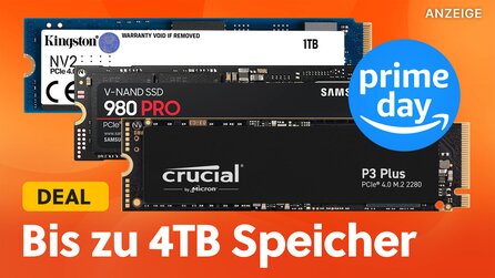 1TB, 2TB oder 4TB: Am zweiten Amazon Prime Day 2023 gibt’s günstige NVMe SSDs aller Art im Angebot