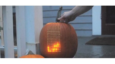 Halloween-Spielerei - Pumpktris, Tetris auf dem Kürbis spielen