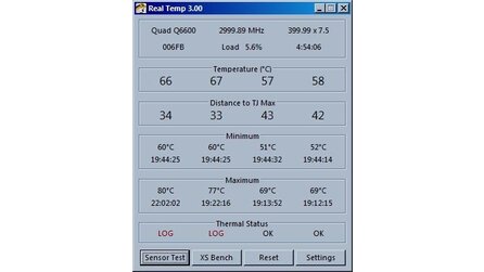 Real Temp 3.00 - Neue Version des CPU-Tools