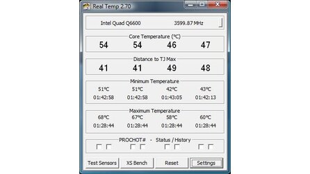 RealTemp - Version 2.70 des CPU-Tools